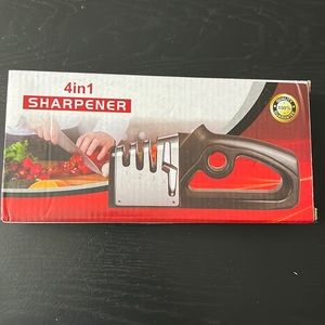 4-Stage Knife Sharpener Manual Knife Sharpening Tool, Professional Sharpener